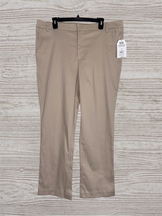 Time and Tru Pants - Time and Tru Beige Khaki Straight Leg Flat-Front Pants size 16 NWT